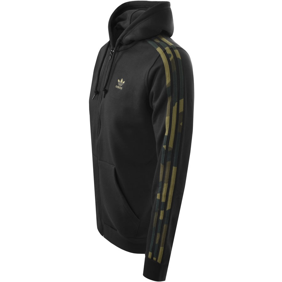 Alternative Image for Productadidas Originals 3 Stripes Full Zip Hoodie Black3